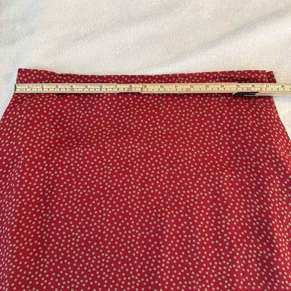Kasper Red Polka Dot Midi Skirt Size 16 Plus A-Line Career Office Wear - Picture 5 of 6